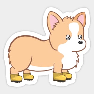 Corgi - Rubber Rain Boots Sticker